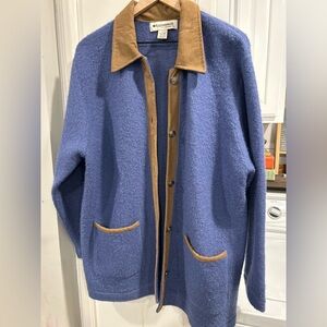 Appleseed's Wool Tan and Blue overcoat